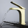 Picture of Single Hole Waterfall Bathroom Faucet - Brushed Brass