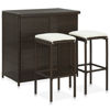 Picture of Outdoor Bar Set - 3pc Brown