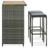 Picture of Outdoor Bar Set - 3pc Gray