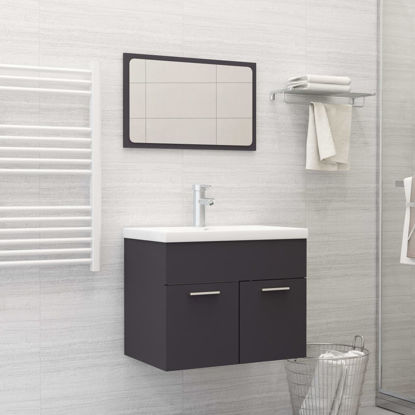 Picture of 23" Bathroom Sink Cabinet with Mirror - Gray