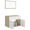 Picture of 23" Bathroom Furniture Set with - White and Sonoma Oak