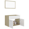 Picture of 23" Bathroom Furniture Set with - White and Sonoma Oak