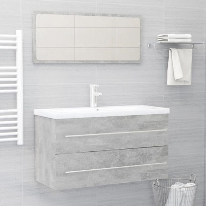 Picture of 35" Bathroom Furniture Set with Mirror - Concrete Gray