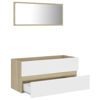 Picture of 39' Bathroom Furniture Set - White and Sonoma Oak