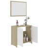 Picture of 23" Bathroom Furniture Set - 3pc White and Sonoma Oak