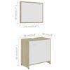 Picture of 23" Bathroom Furniture Set with Mirror - White and Sonoma Oak