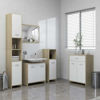 Picture of 23" Bathroom Cabinet - White and Sonoma Oak