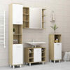 Picture of 11" Bathroom Cabinet - White and Sonoma Oak