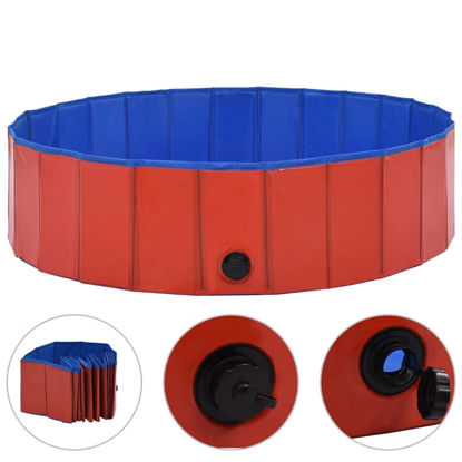Picture of Foldable Dog Swimming Pool - Red PVC