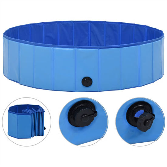 Picture of Foldable Dog Swimming Pool - Blue PVC