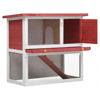 Picture of Outdoor Rabbit Hutch - Red Wood