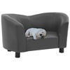 Picture of Dog Faux Leather Sofa - Gray