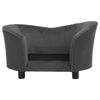 Picture of Dog Plush and Faux Leather Sofa - Dark Gray