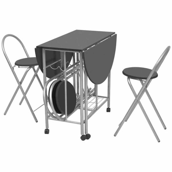 Picture of Home Folding Dining Set - Black