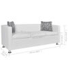 Picture of Living Room 3-Seater Sofa - White
