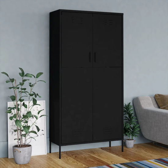 Picture of Industrial Steel Storage Cabinet 35" - Black