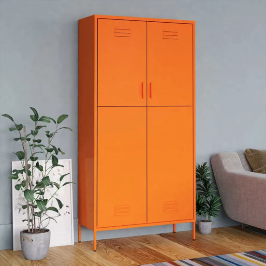 Picture of Industrial Steel Locker Steel Wardrobe Storage Cabinet 35" - Orange