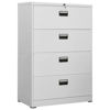 Picture of Office Steel Filing Cabinet 35" - L Gray