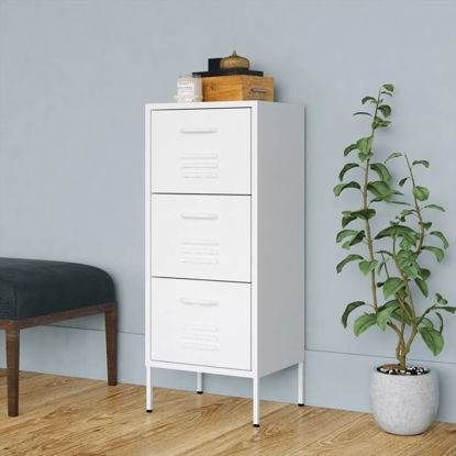 Picture of Steel Office Storage Cabinet 16" - White