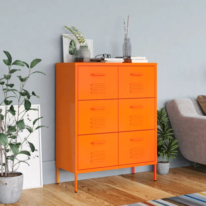 Picture of Steel Office Storage Cabinet 31" - Orange
