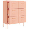 Picture of Steel Storage Cabinet with Drawers 31" - Pink