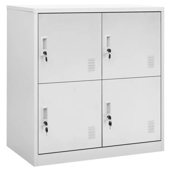 Picture of Steel Locker Storage Cabinet with Compartments 35" - L Gray