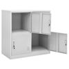 Picture of Steel Locker Storage Cabinet with Compartments 35" - L Gray