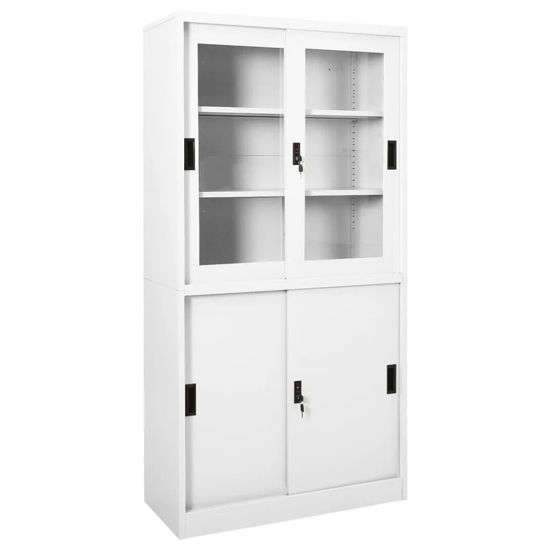 Picture of Office Storage Cabinet with Display 35" - White