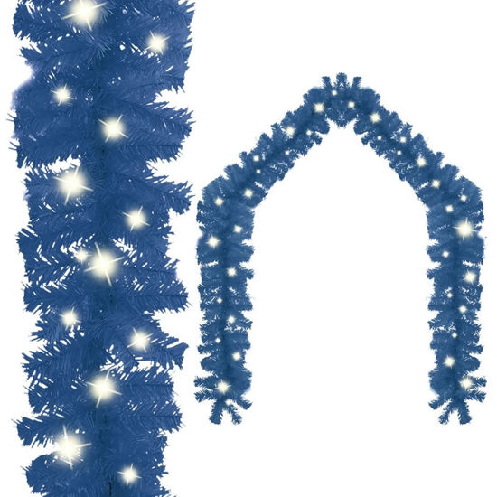 Picture of 32' Christmas Garland with LED - Blue