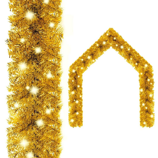 Picture of 32' Christmas Garland with LED - Gold