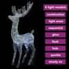 Picture of 6' Christmas Decor Acrylic Reindeer with LED - C White