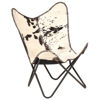 Picture of Leather Butterfly Chair - Black and White