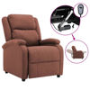 Picture of Living Room Electric Fabric Recliner Chair - Brown