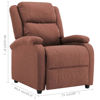 Picture of Living Room Electric Fabric Recliner Chair - Brown