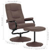 Picture of Living Room Fabric Recliner Chair with Footrest - Brown
