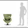 Picture of Accent Velvet Swivel Egg Chair - Green
