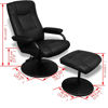 Picture of Living Room Chair with Footrest - Black