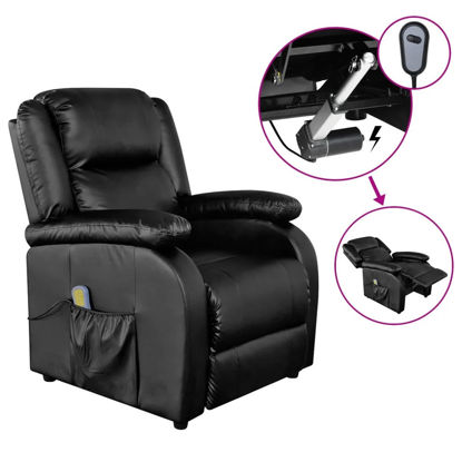 Picture of Living Room Electric Recliner Massage Chair - Black