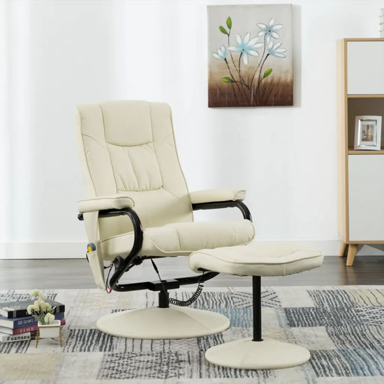 Picture of Living Room Massage Chair with Footrest - Cream