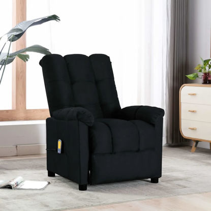 Picture of Living Room Fabric Recliner Massage Chair - Black