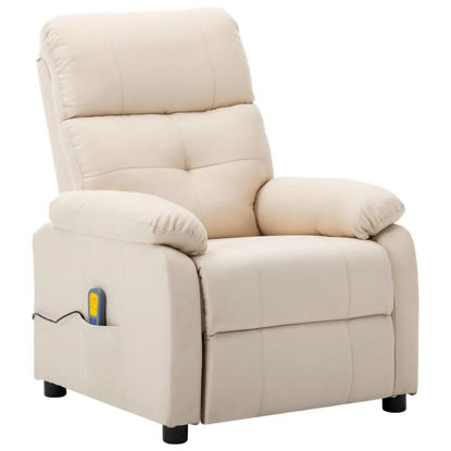 Picture of Fabric Massage Recliner Chair - Cream