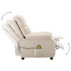 Picture of Fabric Massage Recliner Chair - Cream
