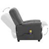Picture of Fabric Massage Recliner Chair - L Gray