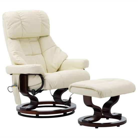 Picture of Recline Massage Chair with Footrest - Cream