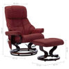 Picture of Living Room Recliner Massage Chair with Footrest - W Red