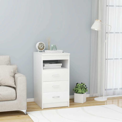 Picture of Storage Cabinet with Drawers 15" - White