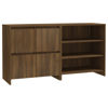 Picture of Wooden Sideboard with Storage Cabinet and Shelves OEW 2 pc - Brown