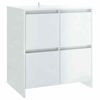 Picture of High Gloss Sideboard with Storage Cabinet and Shelves EW 2 pc - White