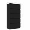 Picture of Wooden Storage Cabinet with Drawers 23" EW - Black