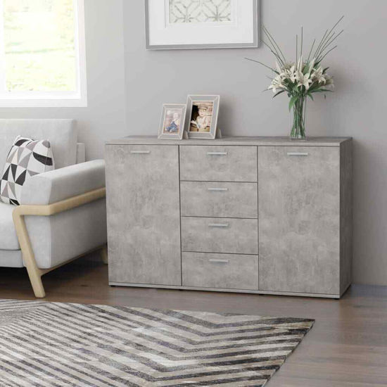 Picture of Wooden Storage Cabinet with Drawers 47" EW - Gray